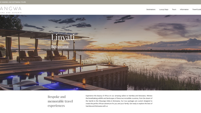 Jangwa Tours & Safaris: Classic Website Design