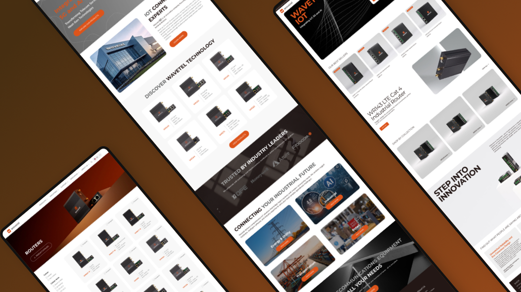 WAVETEL IOT: 路由器产品展示型网站