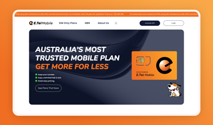 E.Tel Mobile: Designed By WIX STUDIO