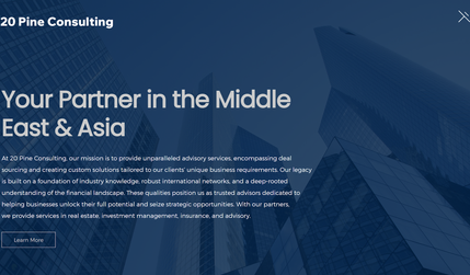 20 Pine: Wix Studio Website