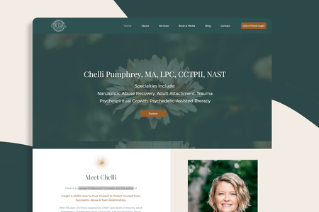 Chelli Pumphrey: New Website Design for licensed Professional Counselor and the author