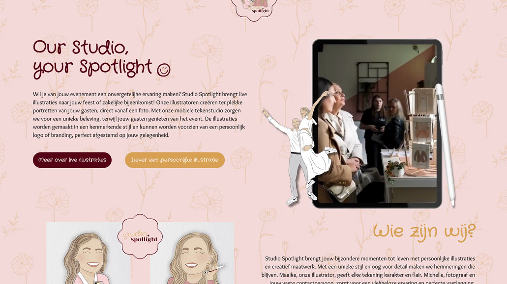 Studio Spotlight: Voor Studio Spotlight – het creatieve sublabel van Spotlight Branding Studio – ontwikkelden we een website die ruimte geeft aan verbeelding, experiment en expressie. De uitdaging was om een visuele stijl neer te zetten die losser en gedurfder is dan het moederlabel, maar wel professioneel en doelgericht blijft.

We kozen voor een uitgesproken ontwerp met sterke typografie, vloeiende animaties en een open grid-structuur. Zo vormt de website een krachtig digitaal podium voor creatieve projecten en ideeën, passend bij de vrije en conceptuele benadering van Studio Spotlight.