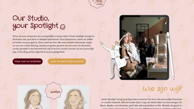 Studio Spotlight: Voor Studio Spotlight – het creatieve sublabel van Spotlight Branding Studio – ontwikkelden we een website die ruimte geeft aan verbeelding, experiment en expressie. De uitdaging was om een visuele stijl neer te zetten die losser en gedurfder is dan het moederlabel, maar wel professioneel en doelgericht blijft.

We kozen voor een uitgesproken ontwerp met sterke typografie, vloeiende animaties en een open grid-structuur. Zo vormt de website een krachtig digitaal podium voor creatieve projecten en ideeën, passend bij de vrije en conceptuele benadering van Studio Spotlight.