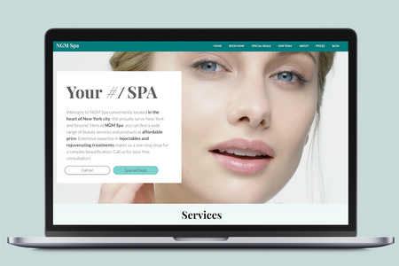 MGM Spa: Website Design with booking system