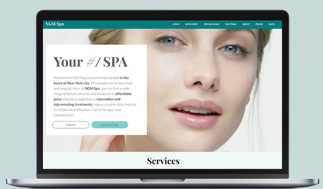MGM Spa: Website Design with booking system