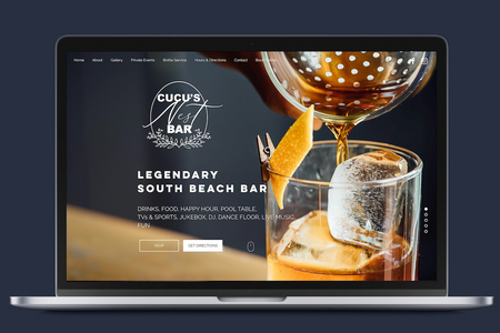 Cucus Nest Bar: Bar & Night Lounge: Logo and Website Design. Local SEO