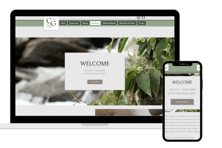 Claire Gray Holistic: Website support. 
Website redesign. 
Design training and ongoing support. 