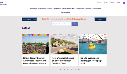 The Raven: News website with minimal design and eCommerce functionalities.