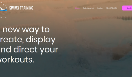 SWIMX TRAINING: Website for a swim coaching tracking software product.