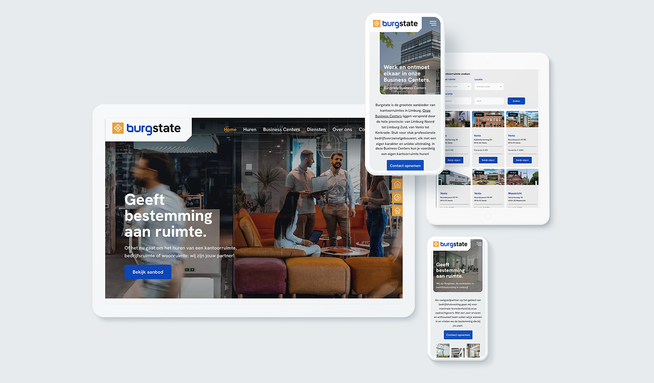 Burgstate: Burgstate is the real estate partner in the field of (business) accommodation. They go for maximum satisfaction their our clients. The rental offer ranges from office premises and catering establishments to storage spaces and retail properties. Burgstate is also the indispensable link for financing and property management.