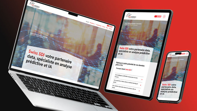 Swiss-SDI: Pour Swiss-SDI, spécialiste suisse de la data et de l'intelligence artificielle, nous avons repensé le site pour rendre une offre technique et complexe accessible à différents profils : dirigeants, responsables métiers et équipes techniques.

Le travail a porté sur l'UX writing et la structuration des contenus, stratégie data, data science, IA générative, industrialisation, organisés autour des grandes étapes d'un projet data plutôt qu'en simple catalogue de services, avec une approche SEO ciblée sur les intentions de recherche du secteur.
Nous avons également conçu une interface sobre et structurée, pensée pour installer la confiance et guider chaque visiteur du premier contact jusqu'à la prise de contact, en nous appuyant sur des cas d'usage concrets et la mise en avant de l'équipe.

Le site a été développé sur Wix Studio.