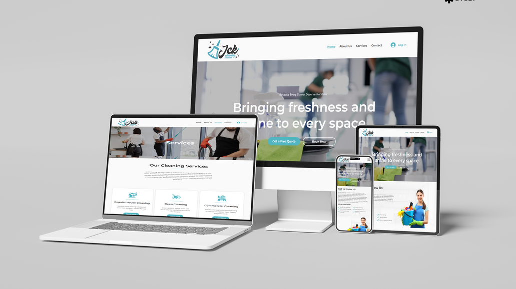 JCK Cleaning: Developed a clean, responsive website for a professional cleaning company, showcasing services, client testimonials, and easy contact options to improve credibility and increase service inquiries.