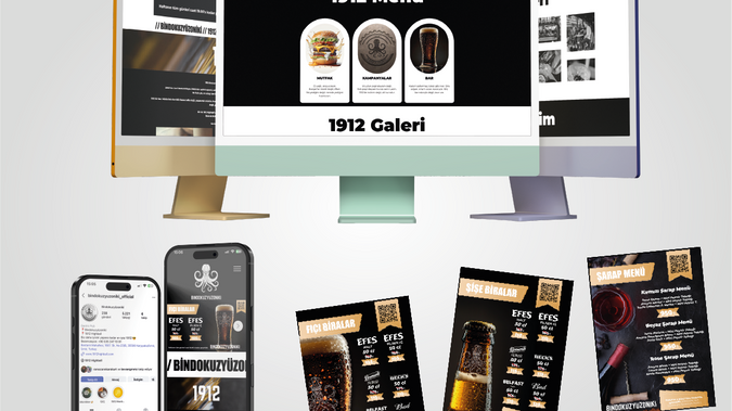 1912 Highball | İzmir: 1912 Highball
2024-25 | İzmir | Web | Sosyal Medya | Tasarım
İzmir Bostanlı’nın en köklü mekanlarından 1912 Highball’un web sitesi ve sosyal medya yönetimini gerçekleştirdik. Maç yayınları ve etkinlikler süresince mekan içi tüm ekranların kampanya yönetimini üstlenerek, dijital duyuruların anlık ve doğru şekilde ulaştırılmasını sağladık. Mekanın dinamizmini, hızlı içerik üretimi ve profesyonel dijital yönetimle yansıttık.