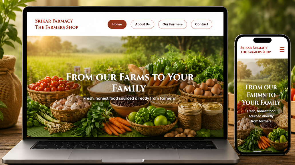 Srikar Farmacy 1: I completely redesigned the Srikar Farmacy website from scratch on Wix, focusing on a clean, modern, and user-friendly layout.

The project included:

Full website redesign with a fresh, professional look

Improved navigation and page structure for better usability

Clean content placement for clear communication

Mobile-responsive design for all screen sizes

Performance and loading speed optimization

Consistent branding and visual hierarchy

The goal was to create a trustworthy, easy-to-navigate website that clearly presents the brand and improves the overall user experience.