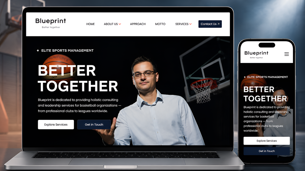 Blueprint: I redesigned and rebuilt the Blueprint Management website from scratch using Wix Studio, delivering a modern, responsive, and performance-optimized web presence. The project focused on clean UI/UX, brand alignment, fast load speeds, and seamless functionality across all devices.