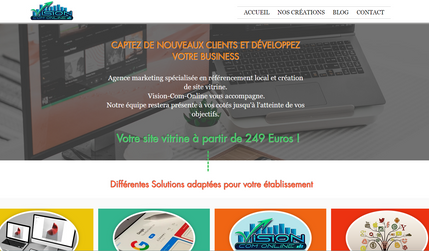 Vision-Com-Online: Création du site internet de l'agence Vision-Com-Online
