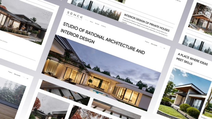Editor X Website Design for SENCE: We would like to share another creative project for our new client, a design studio from Ukraine. Sence Architect invites you to immerse yourself in the unique designs that their young and ambitious team creates for projects around the world.

The Nice Digital Studio team was faced with the task of creating a website that would organize and visually pleasingly reveal the mission and content of the projects, inform, and involve.