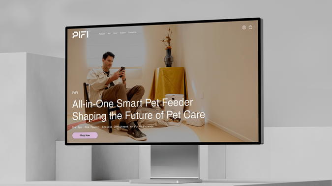 PiFi: I designed and developed the official website for PiFi, a smart pet feeder brand that combines AI-powered technology with user-friendly mobile app integration.