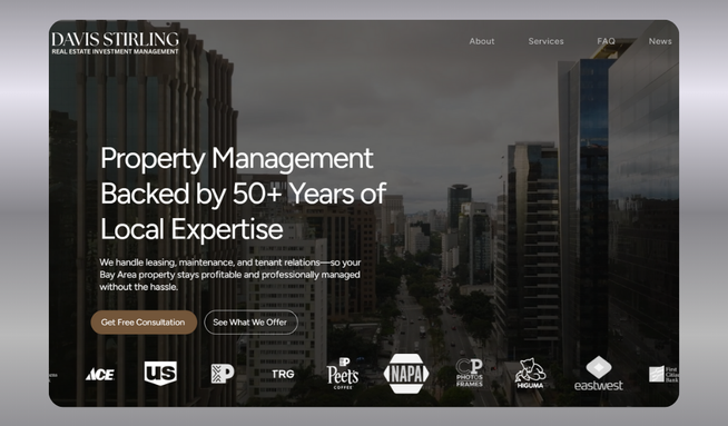 Real Estate | Property Managment: Slake Marketing partnered with DSM Property Management to deliver a high-impact, fully optimized website tailored for the property management and real estate investment industry. Built on Wix Studio, the site features custom graphics, video integration, and professionally written site copy that clearly communicates DSM’s full-service property management capabilities to investors and property owners in Southern California.

This project included advanced SEO implementation, Google Business optimization, mobile responsiveness, and ADA accessibility compliance—ensuring maximum visibility, usability, and performance across devices and platforms. By incorporating a localized digital marketing strategy, we helped DSM strengthen its presence in the competitive SoCal real estate market and generate qualified inbound leads.

Perfect for clients searching for property management website design, Wix SEO services, local business website optimization, or a Wix Partner agency for real estate, this project reflects Slake Marketing’s commitment to creating strategic, results-driven websites for service-based businesses.