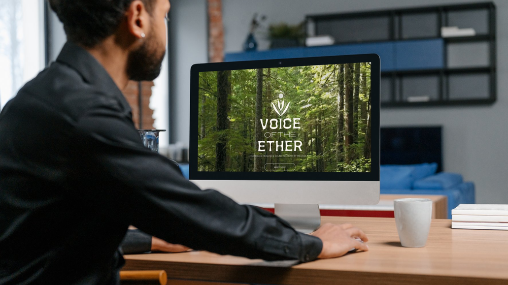 Voice of The Ether: I designed the Voice of the Ether website as a living portal, equal parts grounded and cosmic. My goal was to weave together Melissa Joy’s essence as a healer with a digital presence that feels like homecoming.

Brand Translation: I translated Melissa’s story and energy into visual form, using turquoise, white, and earth tones; soft spirals and celestial motifs; and typography that balances timeless elegance with intuitive flow.

Layout & Flow: I structured the site for ease and resonance, guiding visitors through an intuitive journey from introduction and offerings (Ether Sessions, Soul Spirals, Moon Whispers) to booking and deeper exploration. The navigation is simple yet expansive, offering clarity without losing mystery.

Copy Integration: I infused poetic, soul-led copy that conveys both Melissa’s grounded mysticism and the tangible substance of her sessions. This kept the site from feeling overly “fluffy” while still honoring the unseen.

User Experience: I built in functionality for session booking, sliding-scale accommodations, and optional Zoom recordings, ensuring accessibility and flow for seekers.

Energetic Design: The textures, spacing, and imagery reflect warmth and sacred safety, like moss, vintage sunlight, and barefoot ease, allowing the site to feel like an extension of Melissa’s healing field.

In essence, I didn’t just design a website. I crafted a sacred digital sanctuary where clients can feel Melissa’s presence before they ever book a session.