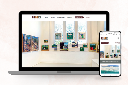 Schmidtberger Art Gallery: We transformed the Schmidtberger Art Gallery into an immersive online experience, showcasing the works of artists John Schmidtberger and the late Dick De Groot. 

The new digital gallery offers a seamless, visually rich environment where visitors can explore and appreciate each piece in detail. With user friendly navigation and high-quality images, the online gallery captures the essence of their artistry, making it accessible for art lovers.