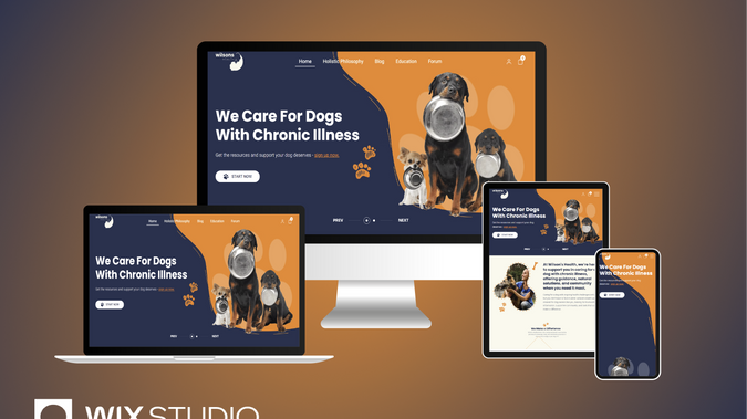 Wilsons Health: 5-page website for dog care organization, featuring:
Animated Home page with (Velo Code),
Custom Blog listing and page,
Custom document download page having pagination button,
Mega Menu (Velo Code),
Responsive Design