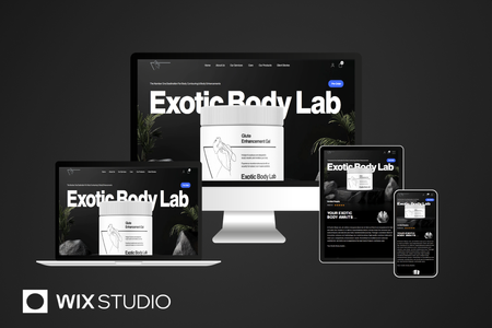 Exotic Body Lab: One-page Website featuring:
Custom product listing and Quick view (Velo Code),
Cutsom booking service listing and Quick View (Velo Code),
Modern Interface,
Responsive Design.