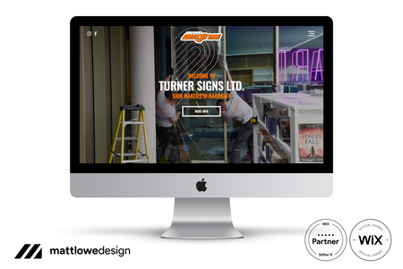 Turner Signs: Website design.