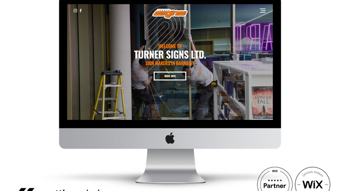 Turner Signs: Website design.