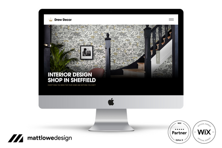 drewdecor: Logo and website design.