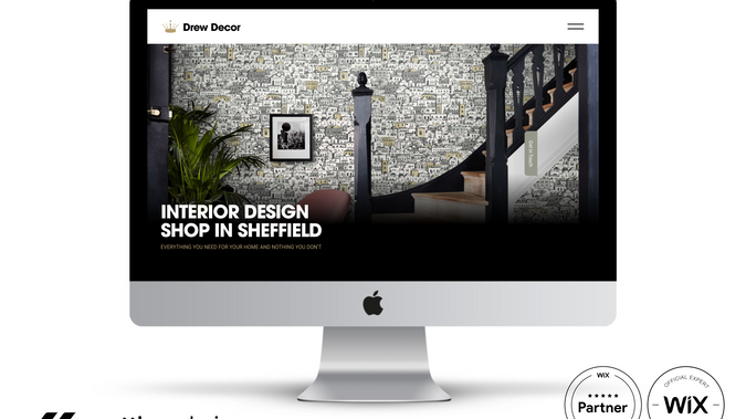 drewdecor: Logo and website design.