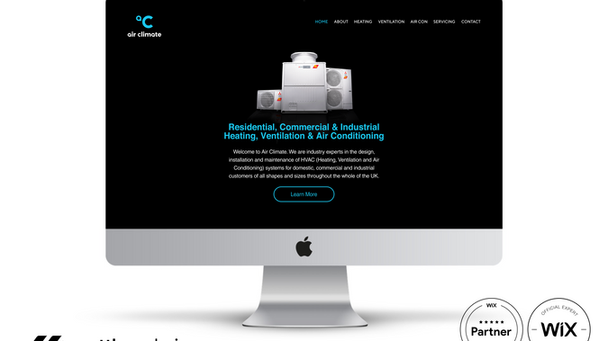 Air Climate: Logo and website design.