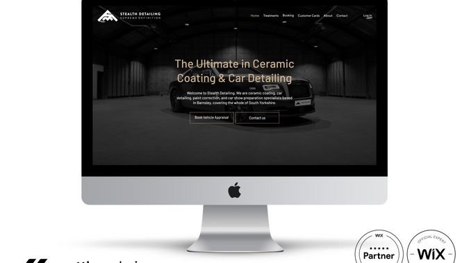Stealth Detailing: Logo and website design.