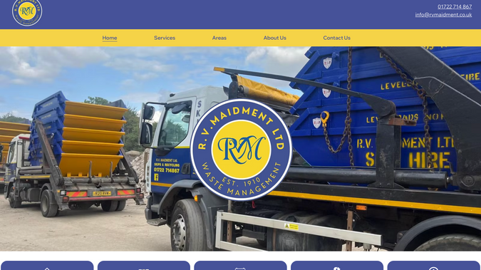 RV Maidment: Complete Website Re-design to bring it up-to-date incorporating the clients requirements and fulfilling the project deadline 