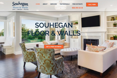 Souhegan Floor & Walls: Classic Website Design, Copywriting, Introductory SEO for Souhegan Floor and Walls in Amherst, NH.