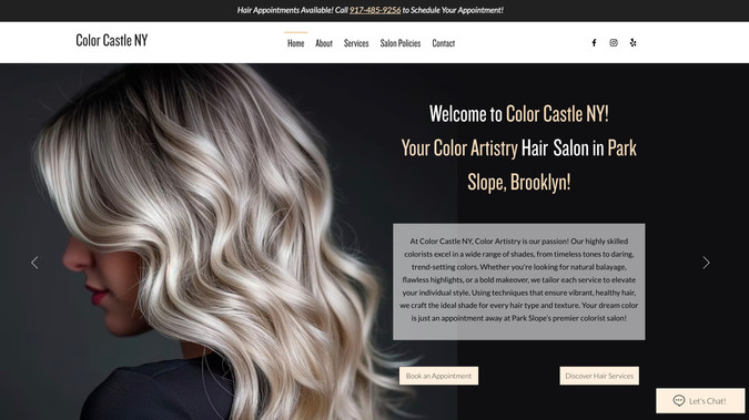 Color Castle NewYork: Redesign Wix Website - update branding, imagery, overall look and feel. Optimize for user experience, desktop, mobile devices and search engines.