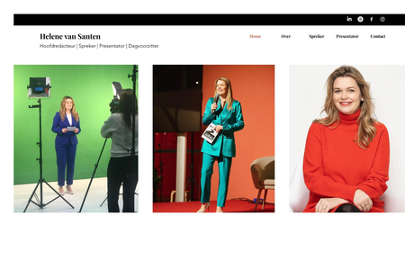 Helene van Santen: Web design voor Helene van Santen. Hoofdredacteur van Margriet.