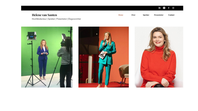 Helene van Santen: Web design voor Helene van Santen. Hoofdredacteur van Margriet.