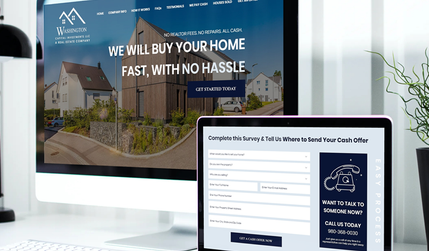 Washington Capital Investments: We just finished the logo + website for Washington Capital Investments LLC, a realtor company offering cash for homes. This website allows the owners to capture client information, provide a quote for a home, and then offer a deal. AUTOMATION OF PROCESSES can save time, keep your organized, and streamline the customer journey. Contact us today for all realtor &amp; business websites: info@luxuriouswebdesign.com