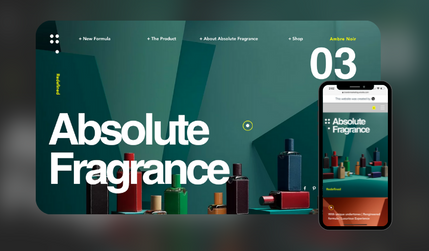 Absolute Fragrance: Absolute Fragrance is a luxurious brand of scents and their main goal for their website is to stand out. This Intuitive & attractive layout catches any visitor's attention and achieves that goal. This e-commerce website allows the visitors to purchase their product effortlessly.