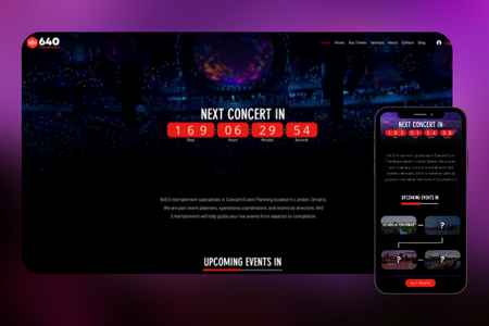 640 Entertainment: Complete Website Design