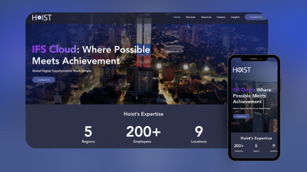 Hoist: Hoist's website design and development project involved creating a modern and user-friendly website for the company. The goal was to improve the overall user experience and showcase the company's products and services in a clear and concise manner.