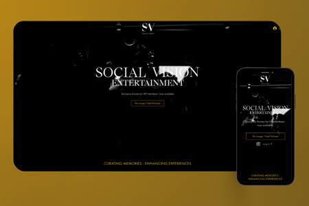 Social Vision: Social Vision's website design and branding were meticulously crafted to create a cohesive and visually stunning online presence that accurately reflects their mission and values. The branding exudes a sense of luxury, showcasing their events.