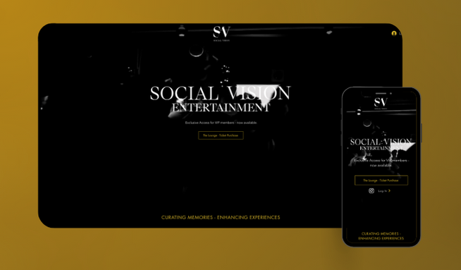 Social Vision: Social Vision's website design and branding were meticulously crafted to create a cohesive and visually stunning online presence that accurately reflects their mission and values. The branding exudes a sense of luxury, showcasing their events.