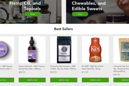 GreenFox CBD: This customer sells CBD and CBD related products (no THC, fully legal in the US) and operates their business via dropshipping. This means that the client does not carry any physical inventory. The customer is able to fully transact sales without buying any product up front, and without handling any shipping or other hassles.
