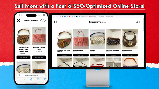 Light Luxury Closet: Light Luxury Closet is an e-commerce platform specifically designed for luxury fashion brands. We have provided a modern design and strong infrastructure solutions to enhance the user experience.

Key Features:

Mobile & Tablet Compatibility: Perfect responsiveness for seamless browsing on all devices.
Speed & Performance Optimization: Fast-loading pages with optimized images and code structure.
Enhanced User Experience: Intuitive navigation, product filtering, and a smooth checkout process.
SEO & Digital Marketing Optimization: Structured data and optimized coding for better search engine rankings.
Secure Payment Systems: SSL encryption to ensure the security of customer data.
Unique & Elegant Design: A premium and modern design that aligns with the brand identity.
With this project, we have combined aesthetics and functionality to provide customers with the best online shopping experience.