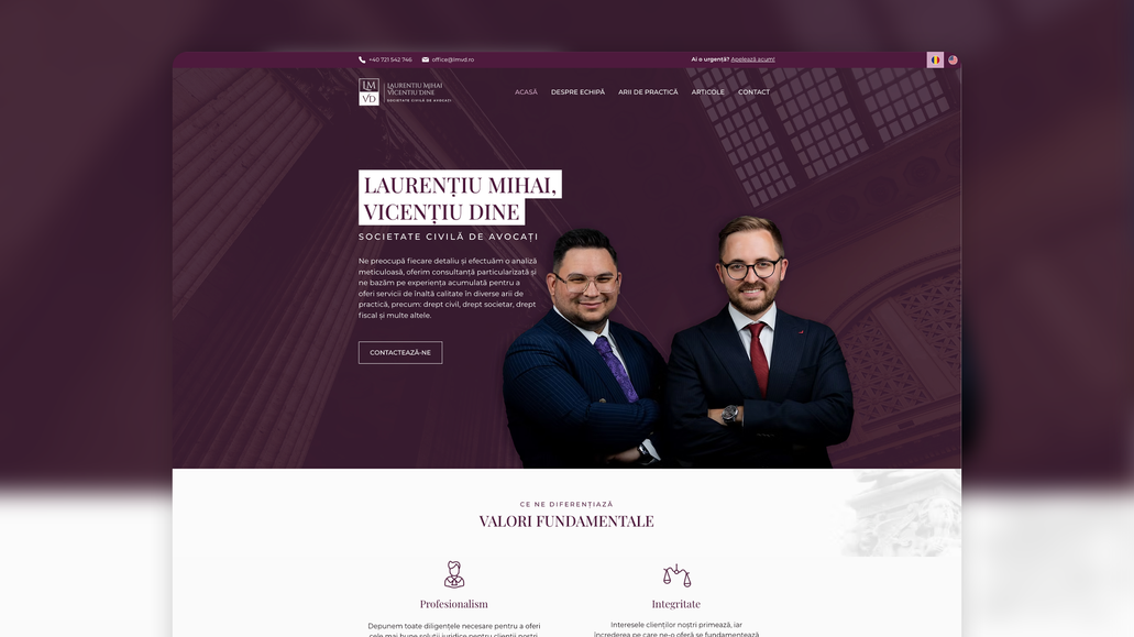 LMVD: Project includes Web Design & Development on Wix and Logo Design.