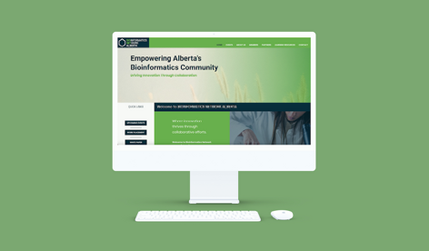 Bionet Alberta: The BioNet Alberta website is designed to support collaboration in bioinformatics across Alberta. It features a clean and professional layout, with sections dedicated to upcoming events, work placement opportunities, and seminar series. The homepage highlights BioNet's focus on fostering innovation through partnerships and connecting researchers. Navigation is simple with well-organized pages for events, partners, learning resources, and contact information. The site is visually appealing with relevant images, reinforcing its mission to advance bioinformatics and computational biology. 