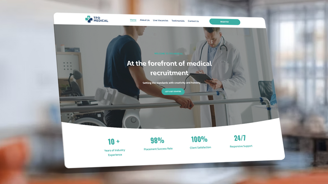 TFO Recruitment: TFO Recruitment - Branding & Website by Max at MX Web Design. Custom build, not from a template. 
