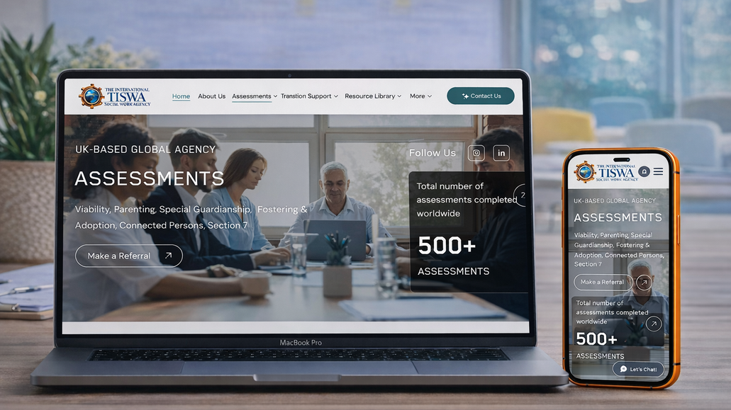 The International Social Work Agency: Case Study: Supporting TISWA’s Digital Presence 🌍🔗 https://www.tiswa.co.uk/


The Client


👥 TISWA (The Independent Social Work Alliance)A UK-based agency working globally, delivering independent social work assessments including:🧩 Viability👨‍👩‍👧 Parenting🏡 Special Guardianship👶 Fostering & Adoption🤝 Connected Persons⚖️ Section 7 reports


The Challenge


TISWA needed a clear, professional website that builds trust, reflects the sensitive nature of their work, and makes their assessment services easy to understand for professionals and families alike 🤍


Our Solution


✅ Clean, professional website built in Wix Studio🧭 Clear service structure for each assessment type
📱 Fully responsive and accessible across all devices
📩 Simple calls-to-action for referrals and enquiries
🔍 SEO focused on independent social work and assessment services



The Results



📈 Stronger online credibility
🤝 Higher-quality enquiries
🌍 A website that supports UK and international work



Client Feedback

“MX Web Design understood the importance of trust and clarity in our work. The new website reflects our organisation perfectly and has received excellent feedback.”

